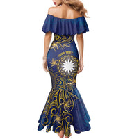 Personalised Nauru Family Matching Mermaid Dress and Hawaiian Shirt Hibiscus Polynesian Tribal Pattern DT05 - Polynesian Pride