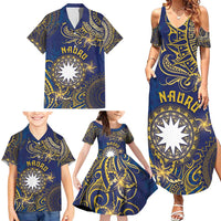 Personalised Nauru Family Matching Summer Maxi Dress and Hawaiian Shirt Hibiscus Polynesian Tribal Pattern DT05 - Polynesian Pride