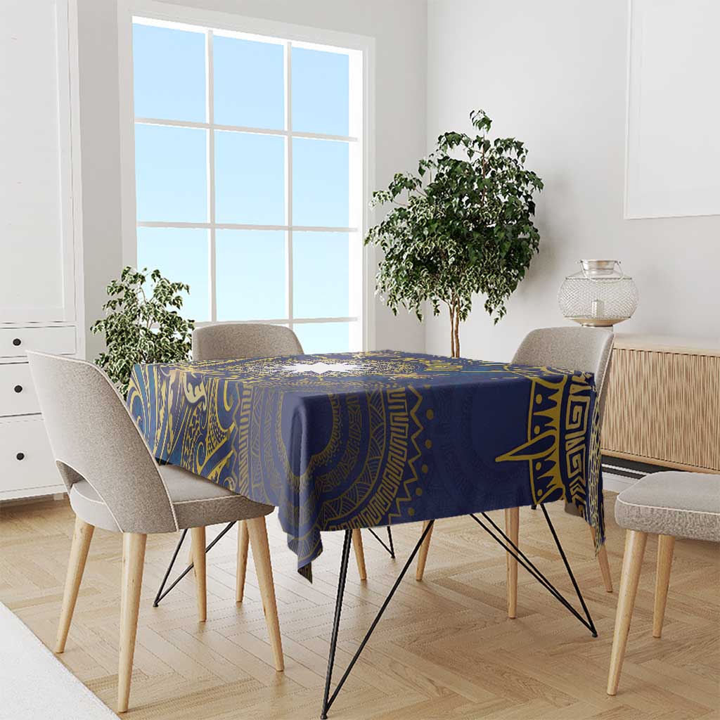 Nauru Tablecloth Hibiscus Polynesian Tribal Pattern
