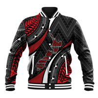 Aotearoa New Zealand Native Birds Map Baseball Jacket Silver Fern Tribal Pattern