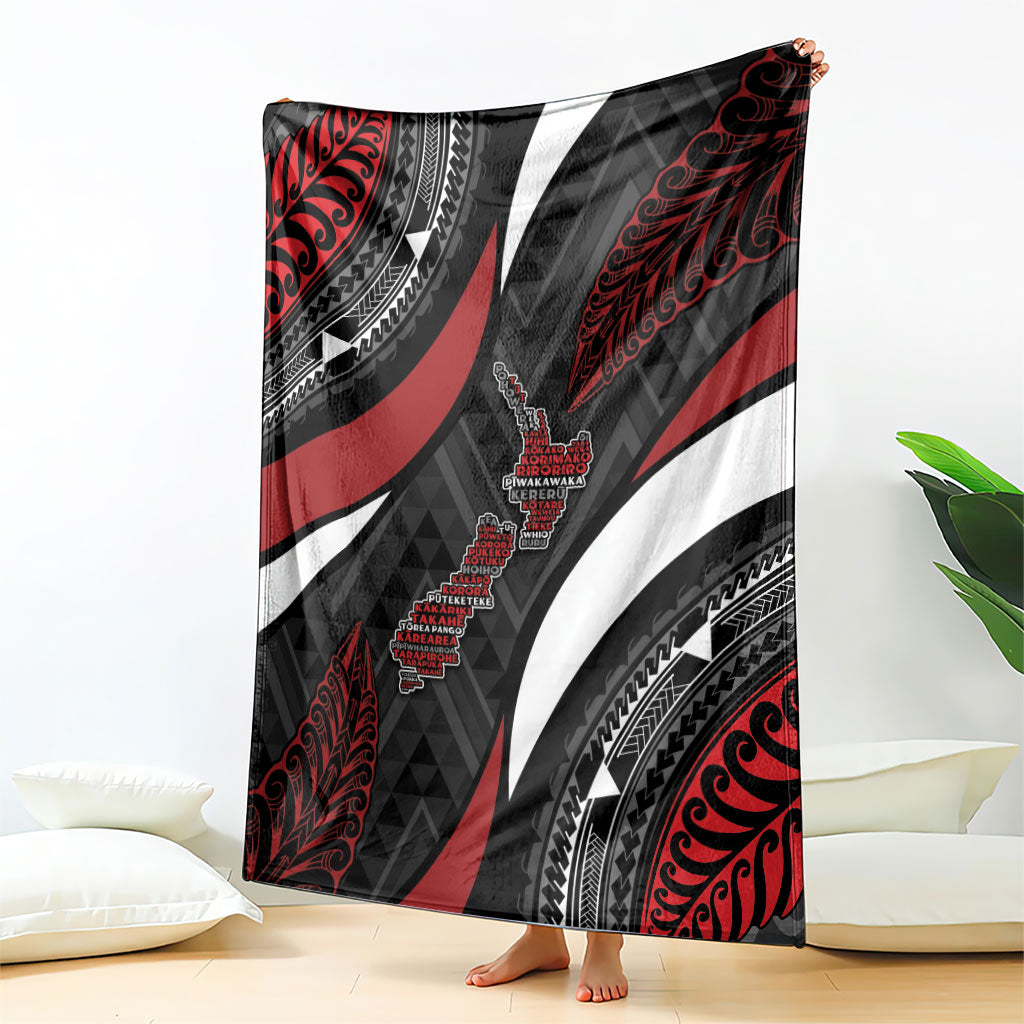 Aotearoa New Zealand Native Birds Map Blanket Silver Fern Tribal Pattern DT05 - Polynesian Pride