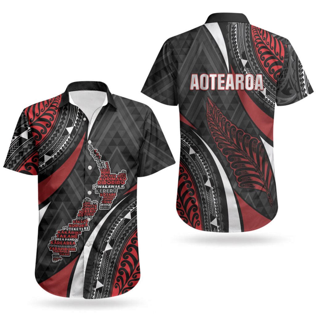 Aotearoa New Zealand Native Birds Map Couples Matching Tank Maxi Dress and Hawaiian Shirt Silver Fern Tribal Pattern DT05 - Polynesian Pride