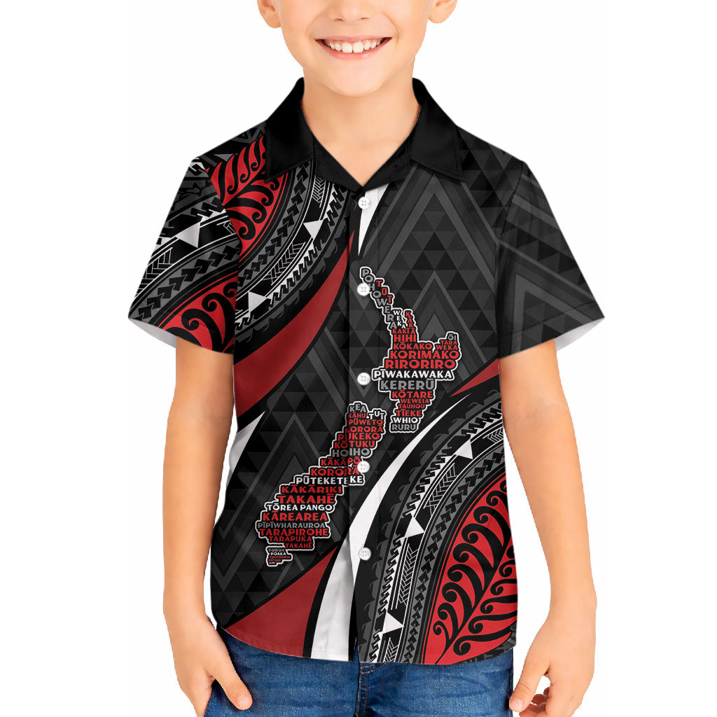Aotearoa New Zealand Native Birds Map Hawaiian Shirt Silver Fern Tribal Pattern DT05 - Polynesian Pride