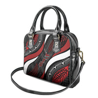 Aotearoa New Zealand Native Birds Map Shoulder Handbag Silver Fern Tribal Pattern DT05 - Polynesian Pride