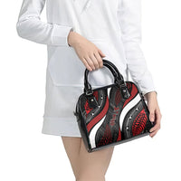 Aotearoa New Zealand Native Birds Map Shoulder Handbag Silver Fern Tribal Pattern DT05 - Polynesian Pride