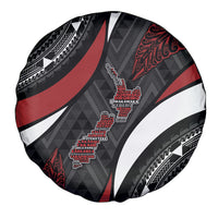 Aotearoa New Zealand Native Birds Map Spare Tire Cover Silver Fern Tribal Pattern DT05 - Polynesian Pride