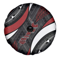 Aotearoa New Zealand Native Birds Map Spare Tire Cover Silver Fern Tribal Pattern DT05 - Polynesian Pride