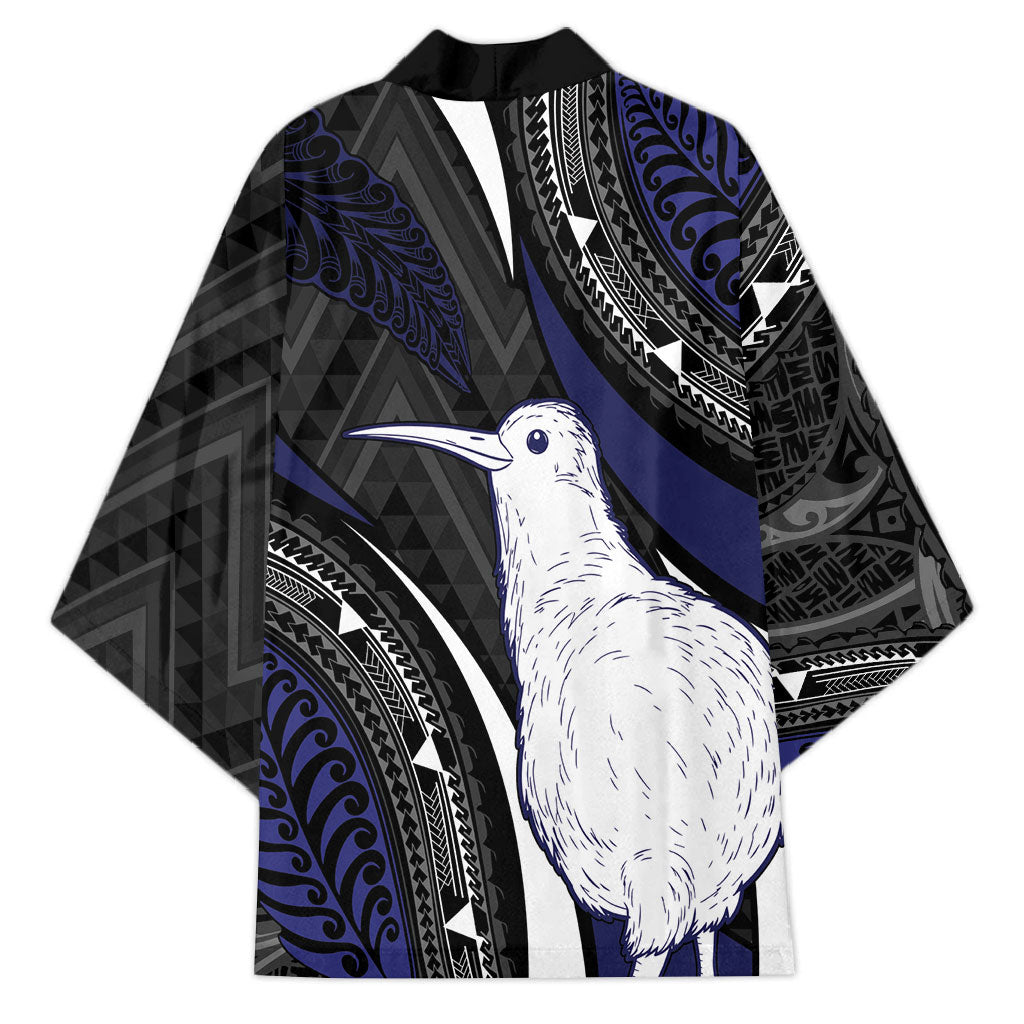 Personalised New Zealand Kiwi Kimono Silver Fern Tribal Pattern DT05 - Polynesian Pride