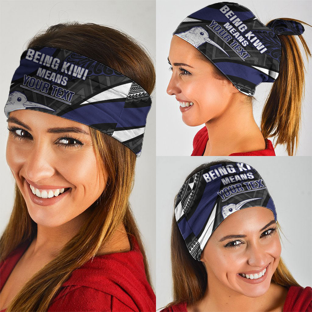 Personalised New Zealand Kiwi Neck Gaiter Silver Fern Tribal Pattern DT05 - Polynesian Pride