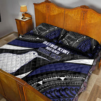 Personalised New Zealand Kiwi Quilt Bed Set Silver Fern Tribal Pattern DT05 - Polynesian Pride