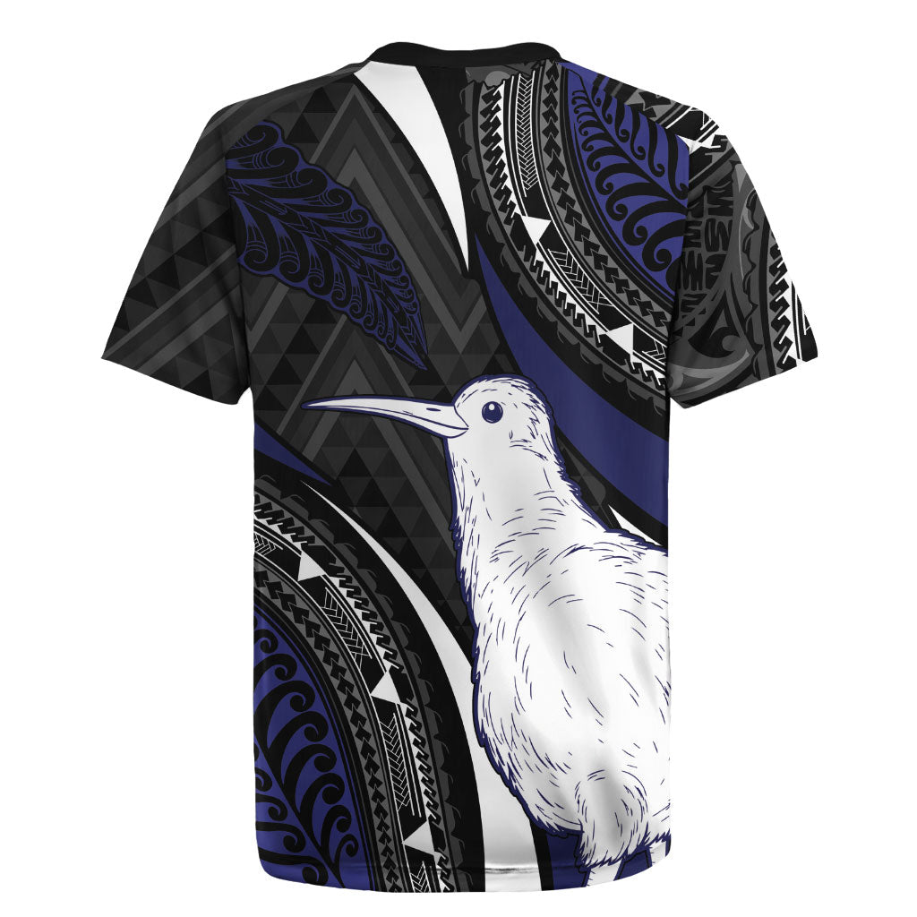 Personalised New Zealand Kiwi Rugby Jersey Silver Fern Tribal Pattern DT05 - Polynesian Pride
