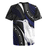 Personalised New Zealand Kiwi Rugby Jersey Silver Fern Tribal Pattern DT05 - Polynesian Pride