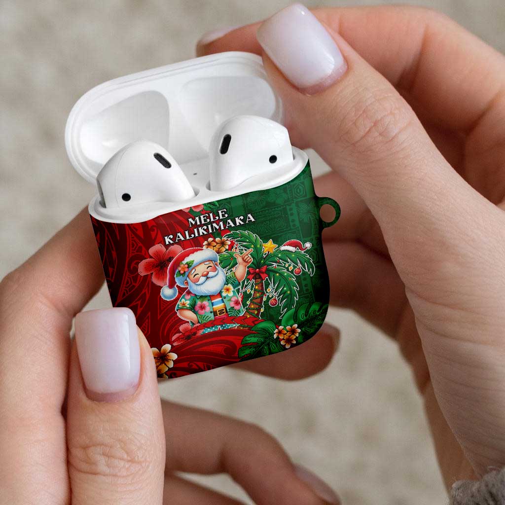 Hawaii Christmas AirPods Case Mele Kalikimaka Funny Hawaiian Santa DT05 - Polynesian Pride