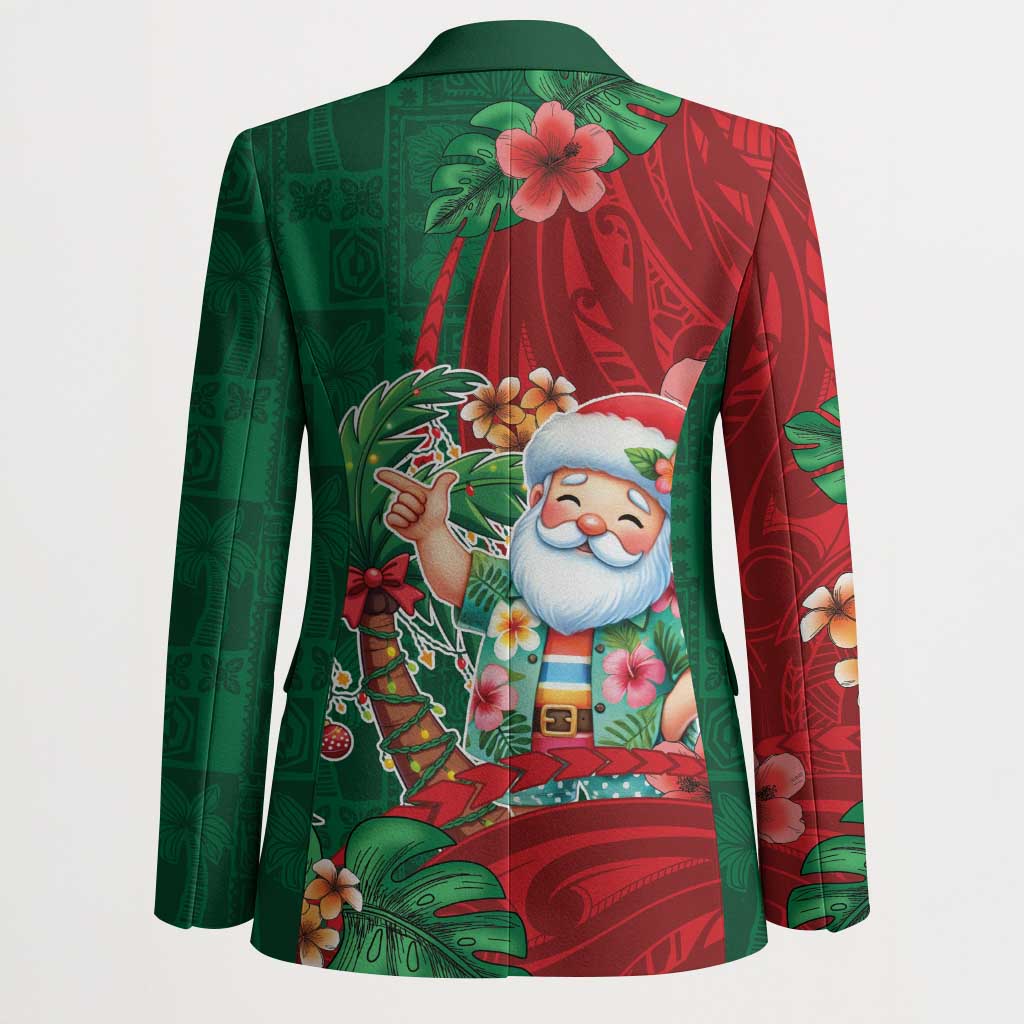 Hawaii Christmas Blazer Mele Kalikimaka Funny Hawaiian Santa DT05 - Polynesian Pride