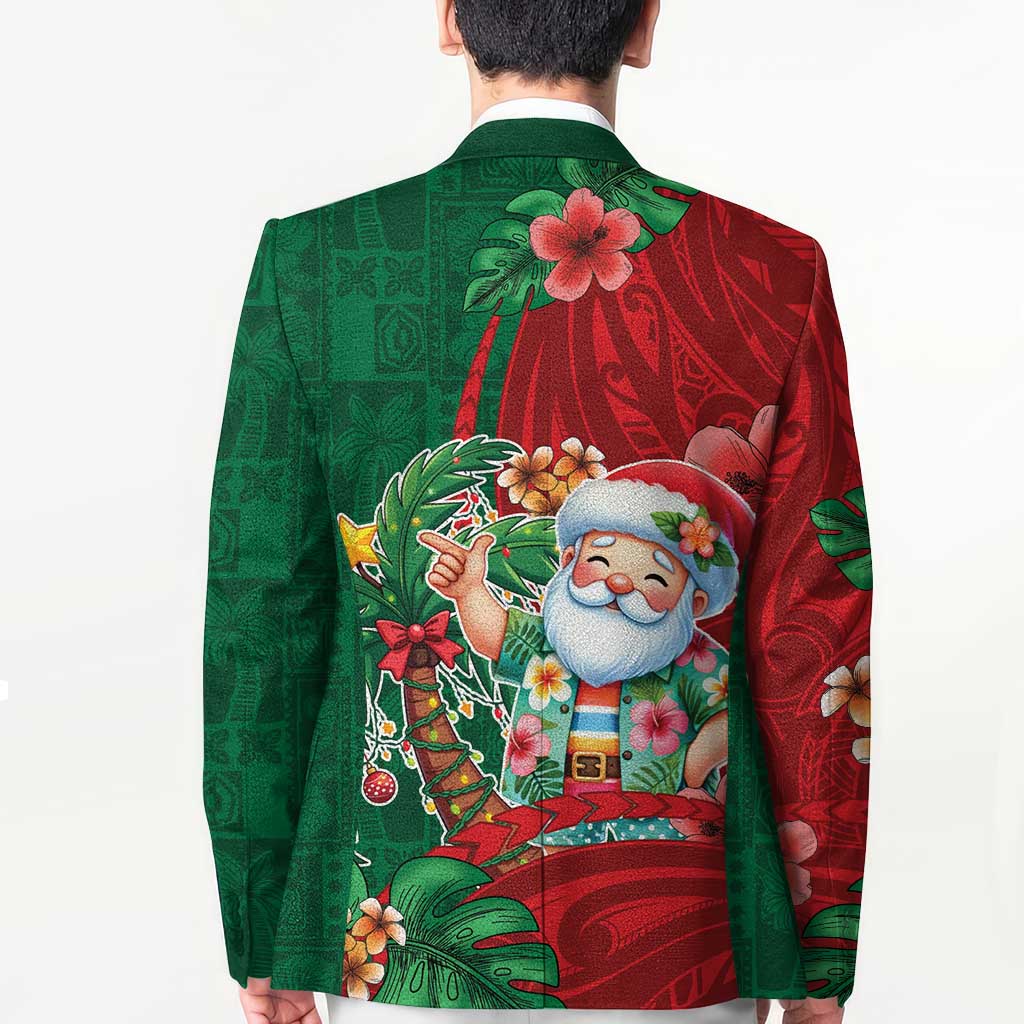 Hawaii Christmas Blazer Mele Kalikimaka Funny Hawaiian Santa DT05 - Polynesian Pride