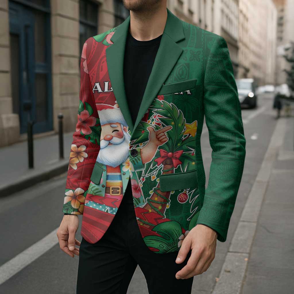 Hawaii Christmas Blazer Mele Kalikimaka Funny Hawaiian Santa DT05 - Polynesian Pride