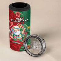 Hawaii Christmas 4 in 1 Can Cooler Tumbler Mele Kalikimaka Funny Hawaiian Santa DT05 - Polynesian Pride