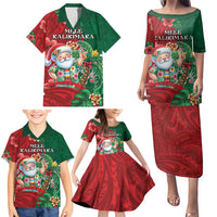 Hawaii Christmas Family Matching Puletasi and Hawaiian Shirt Mele Kalikimaka Funny Hawaiian Santa DT05 - Polynesian Pride