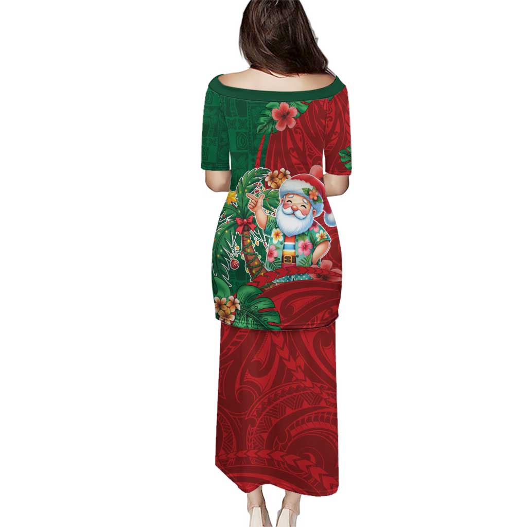 Hawaii Christmas Puletasi Mele Kalikimaka Funny Hawaiian Santa - Polynesian Pride