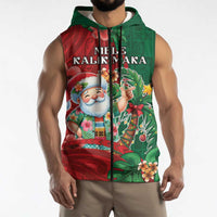 Hawaii Christmas Sleeveless Zip Hoodie Mele Kalikimaka Funny Hawaiian Santa DT05 - Polynesian Pride