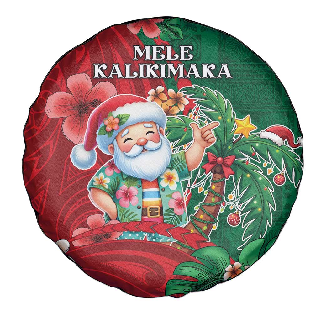 Hawaii Christmas Spare Tire Cover Mele Kalikimaka Funny Hawaiian Santa - Polynesian Pride