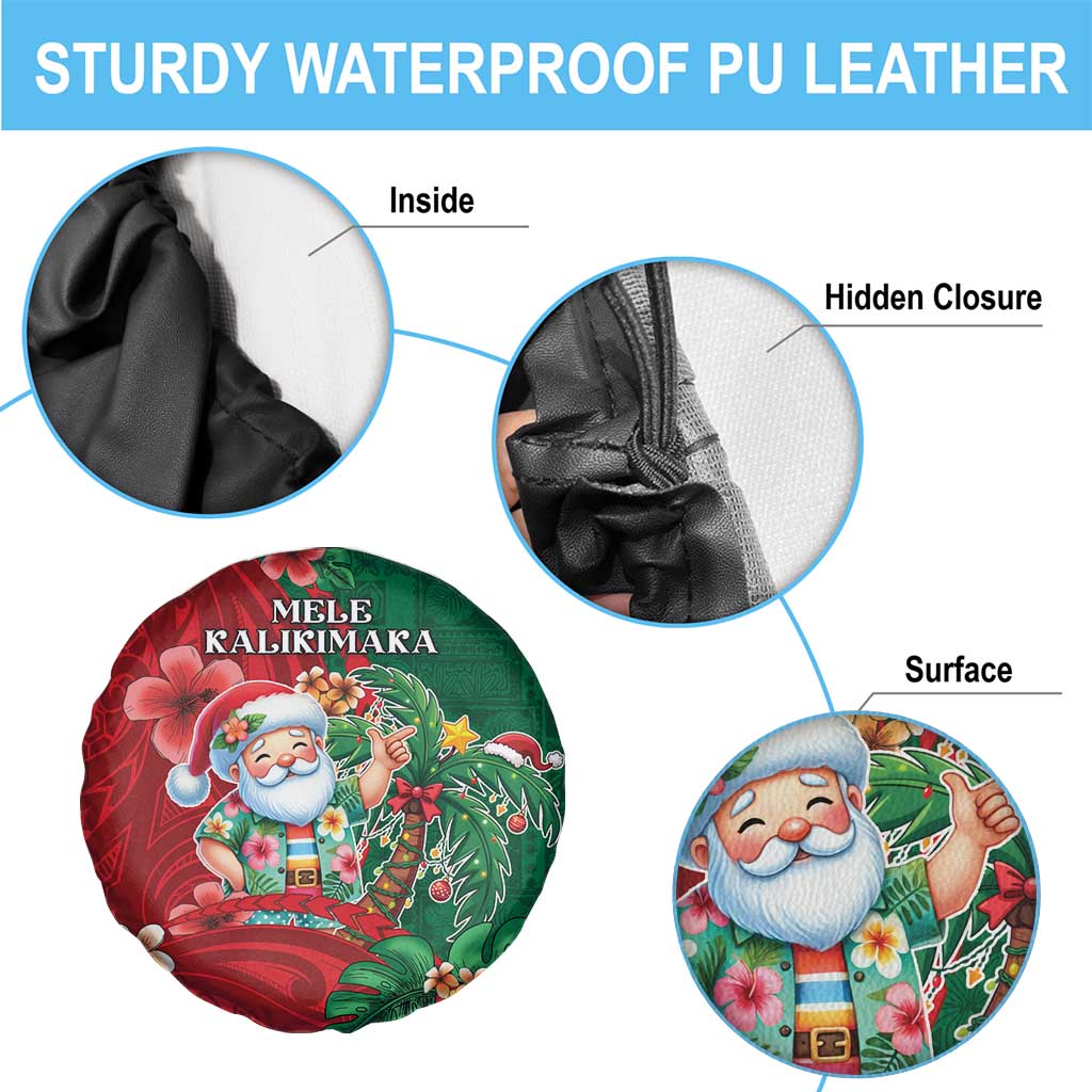 Hawaii Christmas Spare Tire Cover Mele Kalikimaka Funny Hawaiian Santa - Polynesian Pride