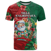 Hawaii Christmas T Shirt Mele Kalikimaka Funny Hawaiian Santa DT05 Green - Polynesian Pride