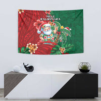 Hawaii Christmas Tapestry Mele Kalikimaka Funny Hawaiian Santa - Polynesian Pride