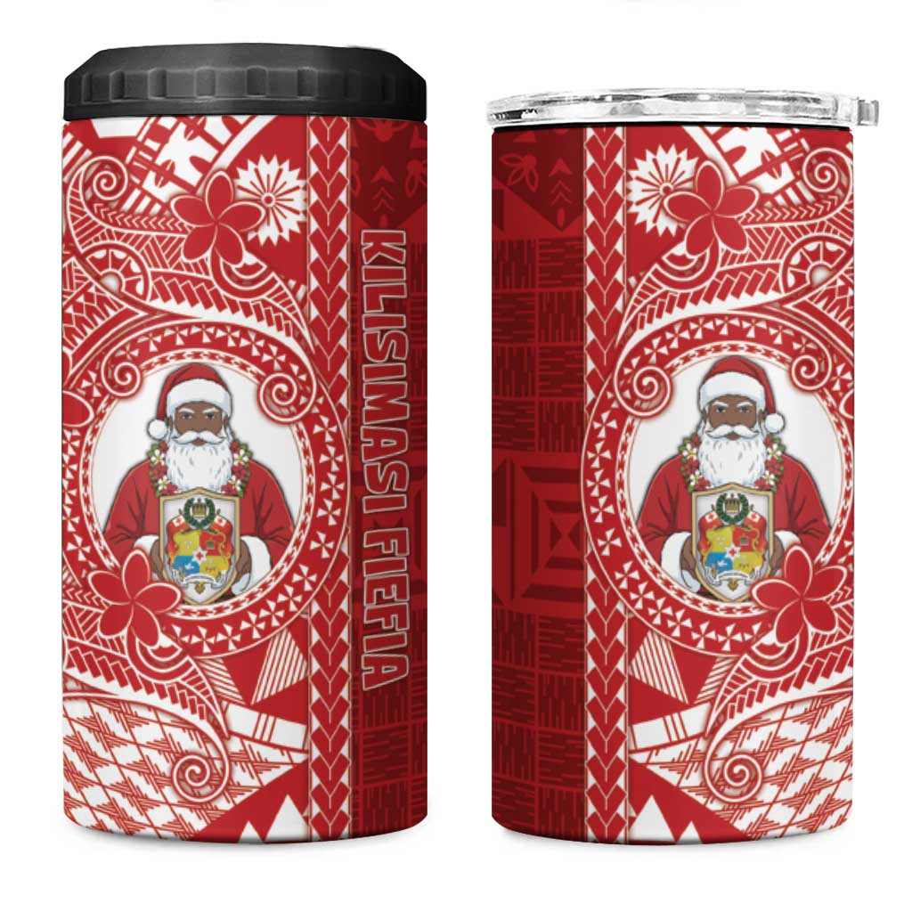 Tonga Christmas 4 in 1 Can Cooler Tumbler Kilisimasi Fiefia DT05 One Size: 16 oz Red - Polynesian Pride