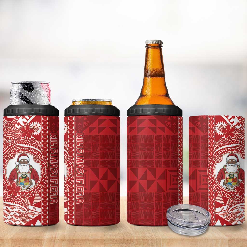 Tonga Christmas 4 in 1 Can Cooler Tumbler Kilisimasi Fiefia DT05 - Polynesian Pride