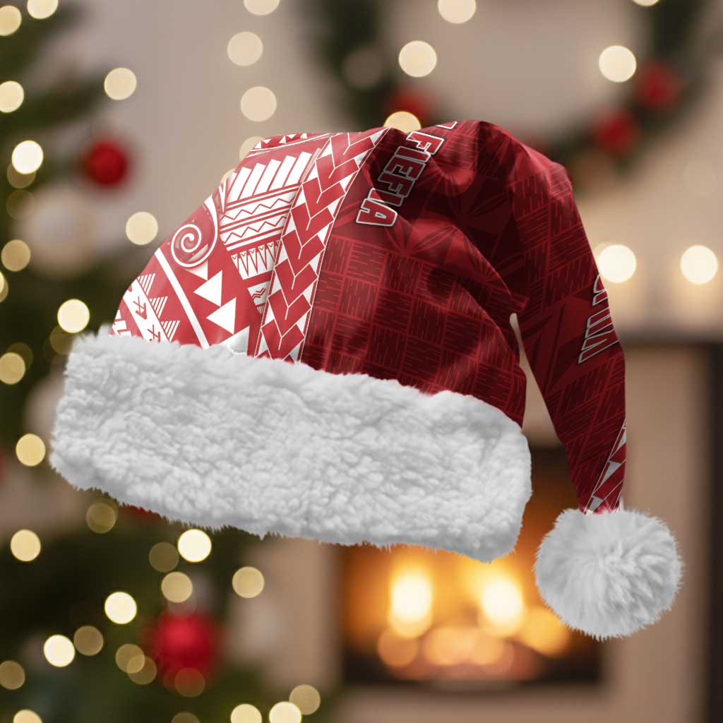 Tonga Christmas Santa Hat Kilisimasi Fiefia DT05 With Fur Red - Polynesian Pride