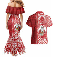 Tonga Christmas Couples Matching Mermaid Dress and Hawaiian Shirt Kilisimasi Fiefia DT05 - Polynesian Pride