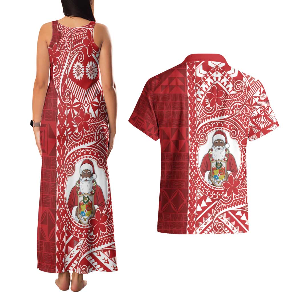 Tonga Christmas Couples Matching Tank Maxi Dress and Hawaiian Shirt Kilisimasi Fiefia DT05 - Polynesian Pride