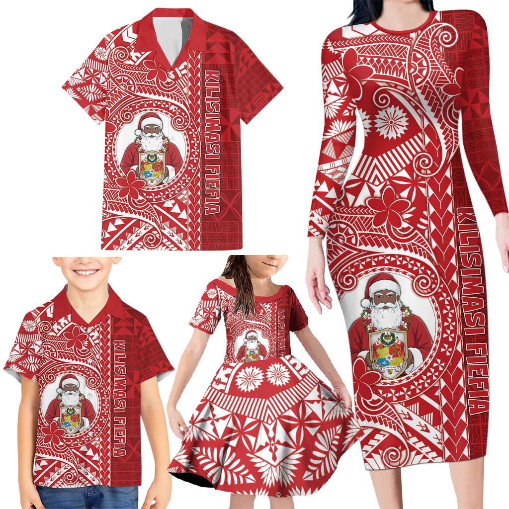 Tonga Christmas Family Matching Long Sleeve Bodycon Dress and Hawaiian Shirt Kilisimasi Fiefia DT05 - Polynesian Pride