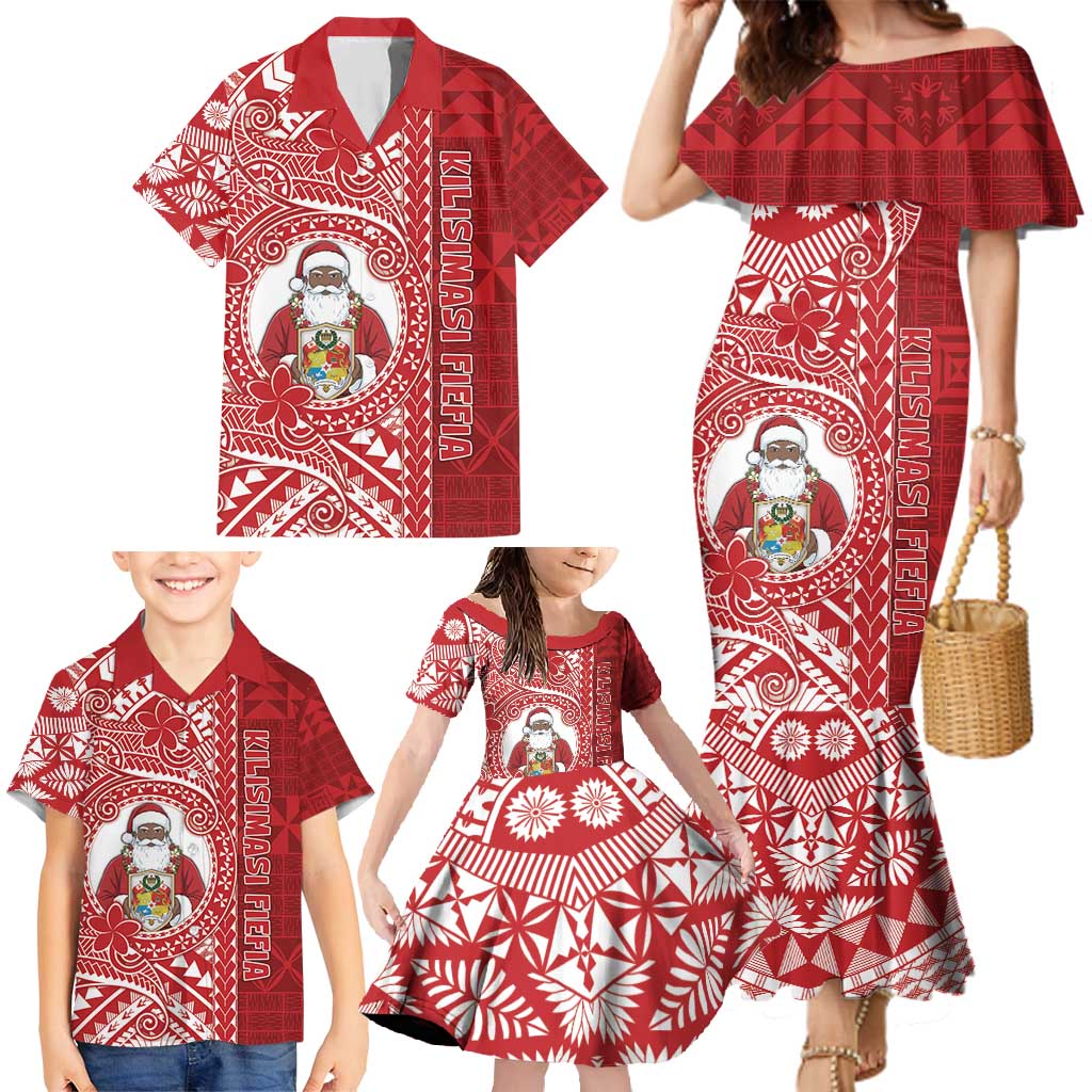 Tonga Christmas Family Matching Mermaid Dress and Hawaiian Shirt Kilisimasi Fiefia DT05 - Polynesian Pride