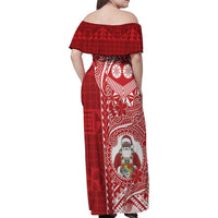 Tonga Christmas Family Matching Off Shoulder Maxi Dress and Hawaiian Shirt Kilisimasi Fiefia DT05 - Polynesian Pride