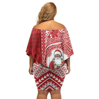 Tonga Christmas Family Matching Off Shoulder Short Dress and Hawaiian Shirt Kilisimasi Fiefia DT05 - Polynesian Pride