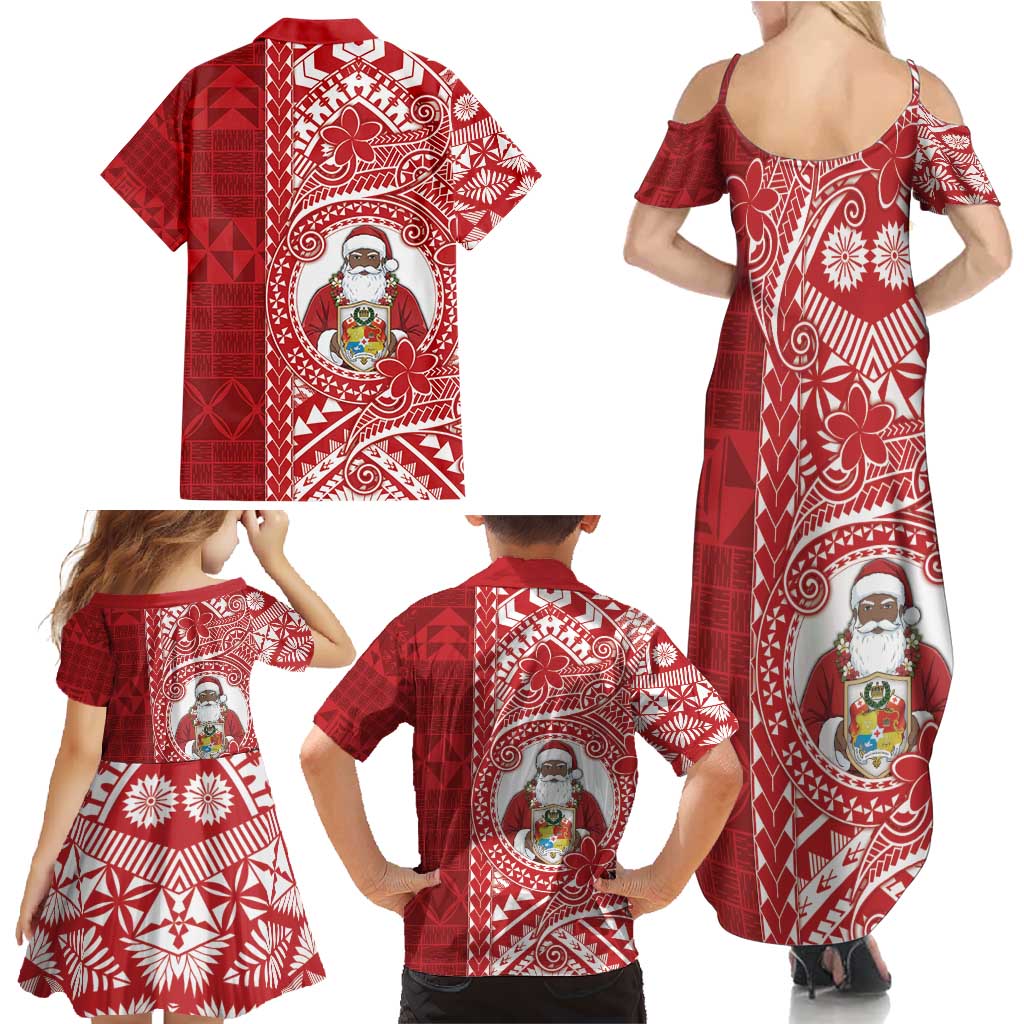 Tonga Christmas Family Matching Summer Maxi Dress and Hawaiian Shirt Kilisimasi Fiefia DT05 - Polynesian Pride