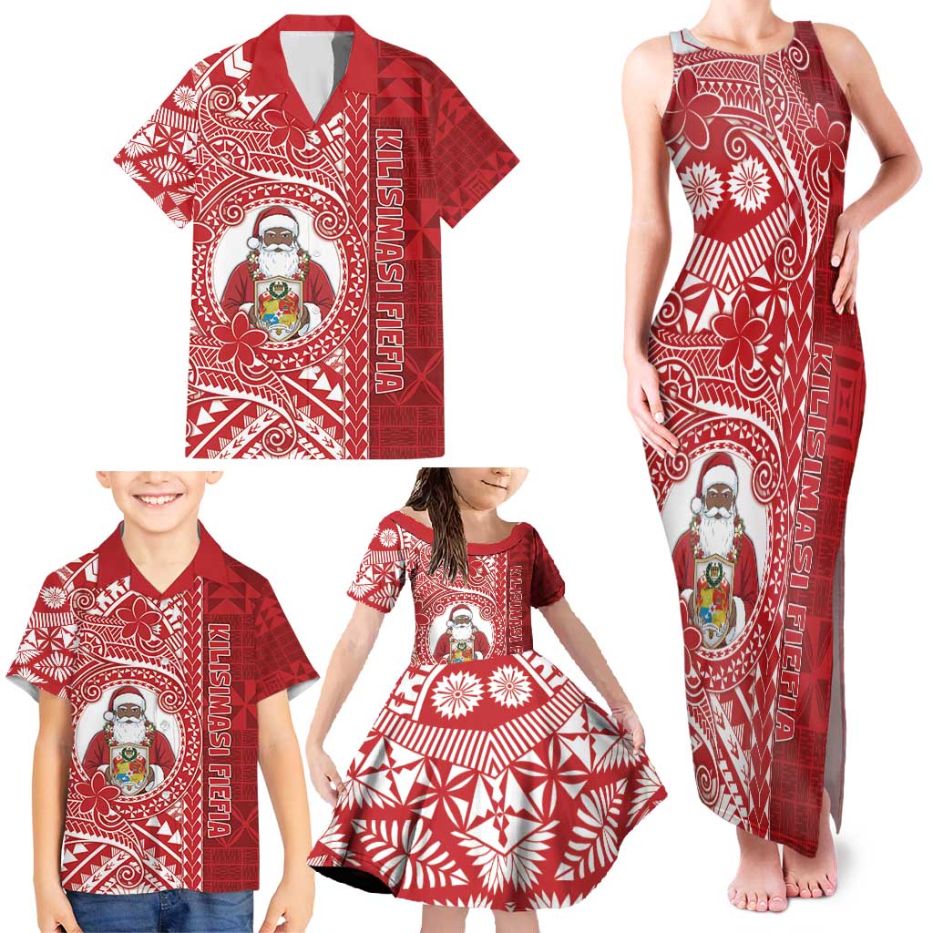 Tonga Christmas Family Matching Tank Maxi Dress and Hawaiian Shirt Kilisimasi Fiefia DT05 - Polynesian Pride