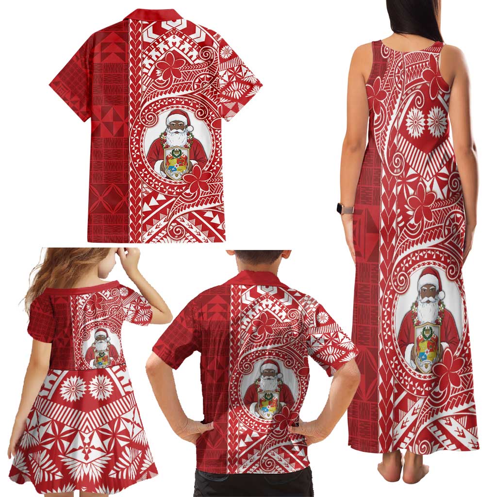 Tonga Christmas Family Matching Tank Maxi Dress and Hawaiian Shirt Kilisimasi Fiefia DT05 - Polynesian Pride