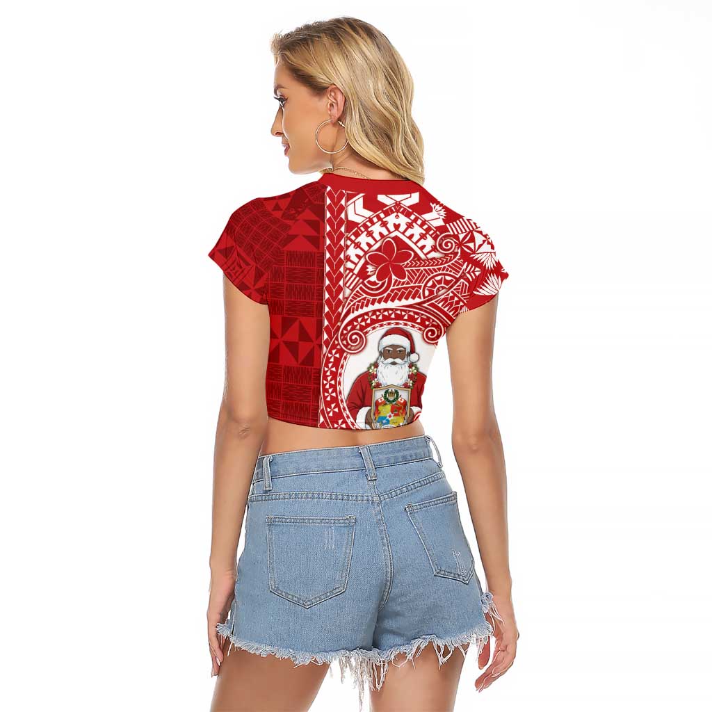 Tonga Christmas Raglan Cropped T Shirt Kilisimasi Fiefia - Polynesian Pride