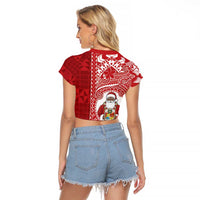 Tonga Christmas Raglan Cropped T Shirt Kilisimasi Fiefia - Polynesian Pride