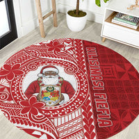 Tonga Christmas Round Carpet Kilisimasi Fiefia DT05 Red - Polynesian Pride
