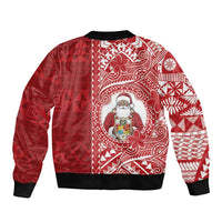 Tonga Christmas Sleeve Zip Bomber Jacket Kilisimasi Fiefia DT05 - Polynesian Pride