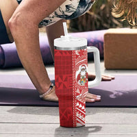 Tonga Christmas Tumbler With Handle Kilisimasi Fiefia - Polynesian Pride