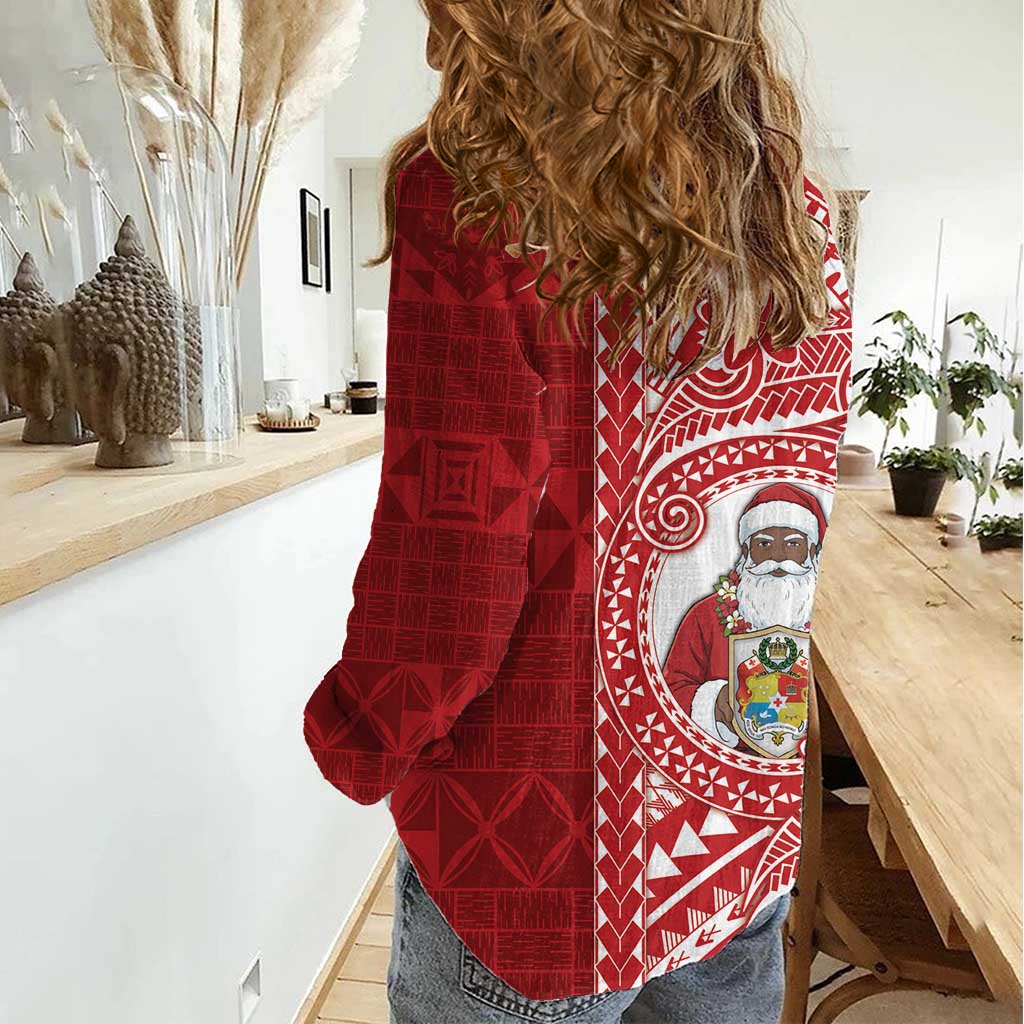 Tonga Christmas Women Casual Shirt Kilisimasi Fiefia - Polynesian Pride