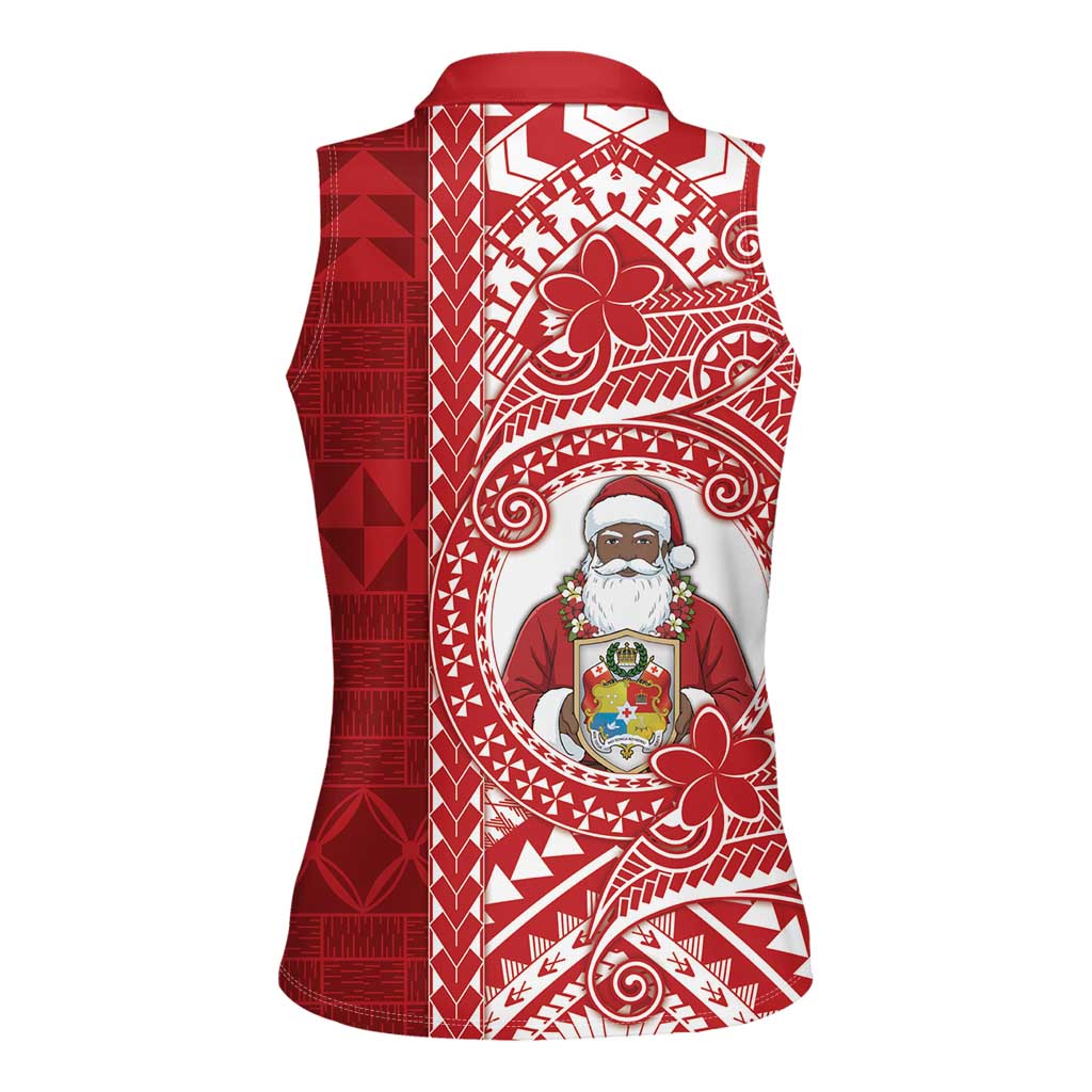 Tonga Christmas Women Sleeveless Polo Shirt Kilisimasi Fiefia DT05 - Polynesian Pride
