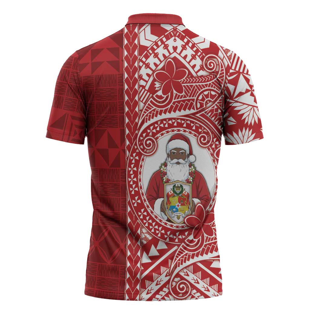 Tonga Christmas Zipper Polo Shirt Kilisimasi Fiefia DT05 - Polynesian Pride