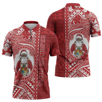 Tonga Christmas Zipper Polo Shirt Kilisimasi Fiefia DT05 - Polynesian Pride