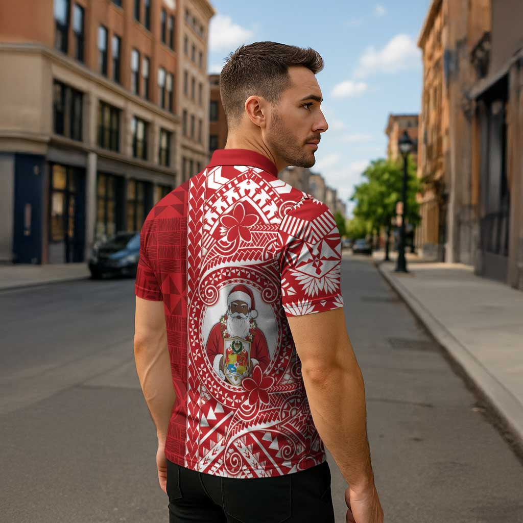 Tonga Christmas Zipper Polo Shirt Kilisimasi Fiefia DT05 - Polynesian Pride